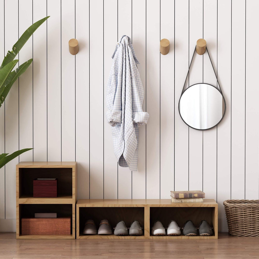 Solid Oak Wooden Wall Hook Peg Hat Coat Hanger Hallway Coat Hooks –  EasyChic Home
